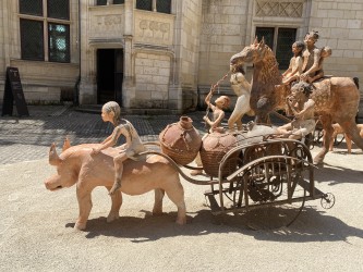 Le cochon à la charrette