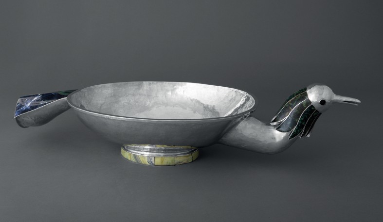 Coupe ovale à l'Oiseau bleu à la crinière verte, 2025 - GOUDJI_507
