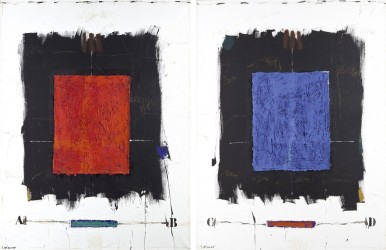 COIGNARD James - Espaces - Rouge I et Bleu II, diptyque