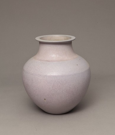 DEBLANDER Robert - Vase rond rosé col méplat (années 80-90) - DEBLANDER_ROBERT_221