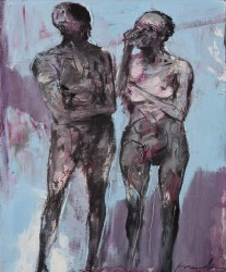 FRANTA - Couple sur fond bleu