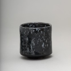 Chawan cylindrique noir brillant