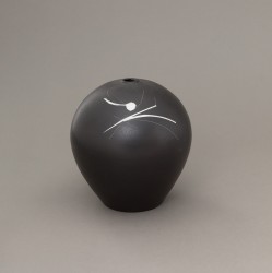 Vase boule noir avec réserves