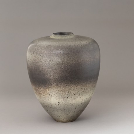 Grand vase ovoïde gris-vert dégradé - DEBLANDER_ROBERT_296
