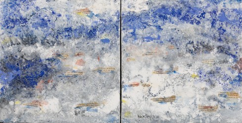 Lire aux nuages 1, diptych (2022)